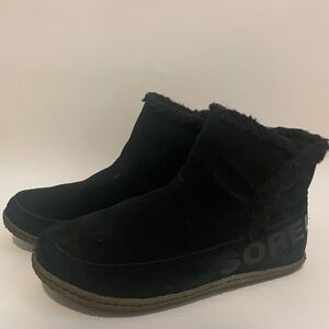 Sorel Black Suede Ankle Boots